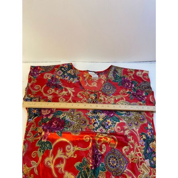 Vintage intimate moods pj gown USA Medium M red - Picture 5 of 7